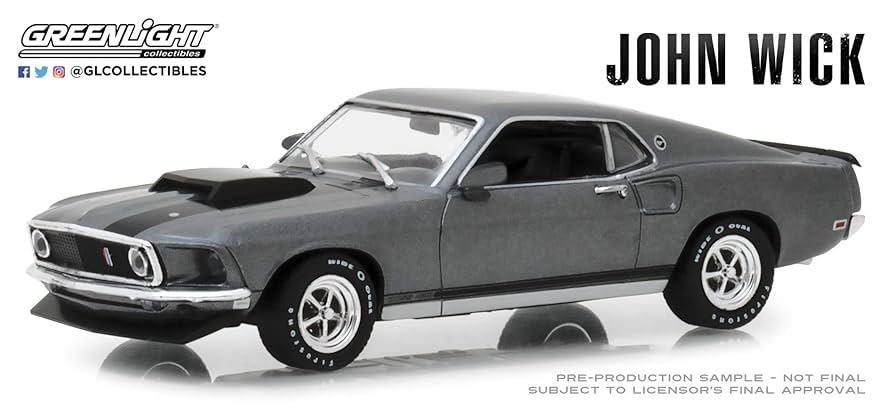 【未開封品】 ジョン ウィック 1/43 マスタング ボス 429 Amazon | Greenlight 1/43 ジョン・ウィック (2014) - 1969